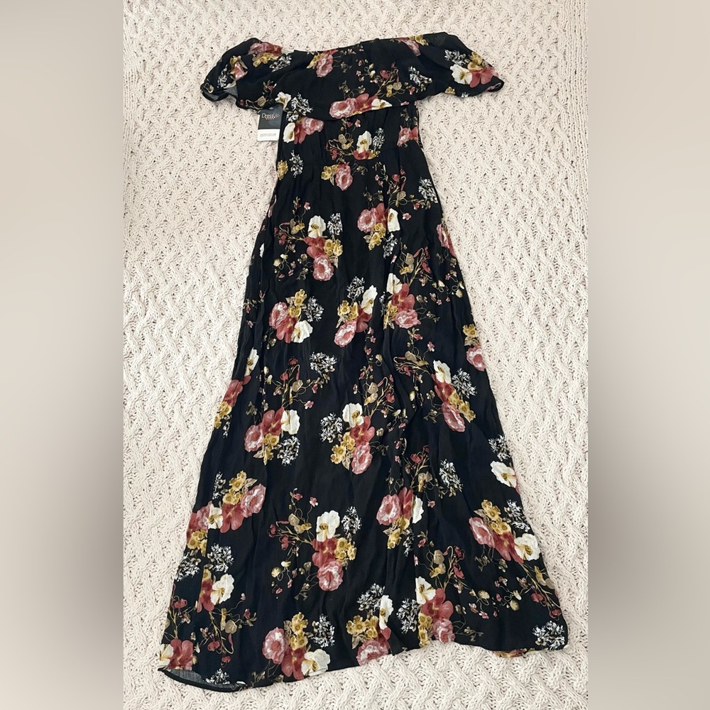 Black Floral Maxi Dress